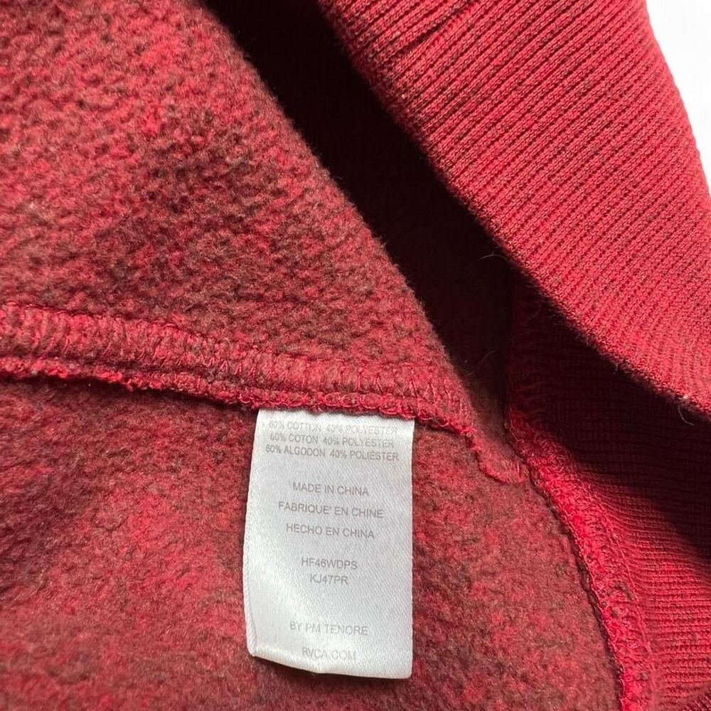 Red RVCA Logo Crewneck Sweatshirt Large - Picture 5 of 5